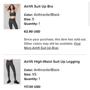 ALO Yoga Anthracite Black High-Waist Leggings